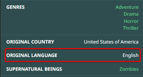 !TheTVDB Original Language